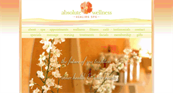 Desktop Screenshot of absolutewellnesshealingspa.com